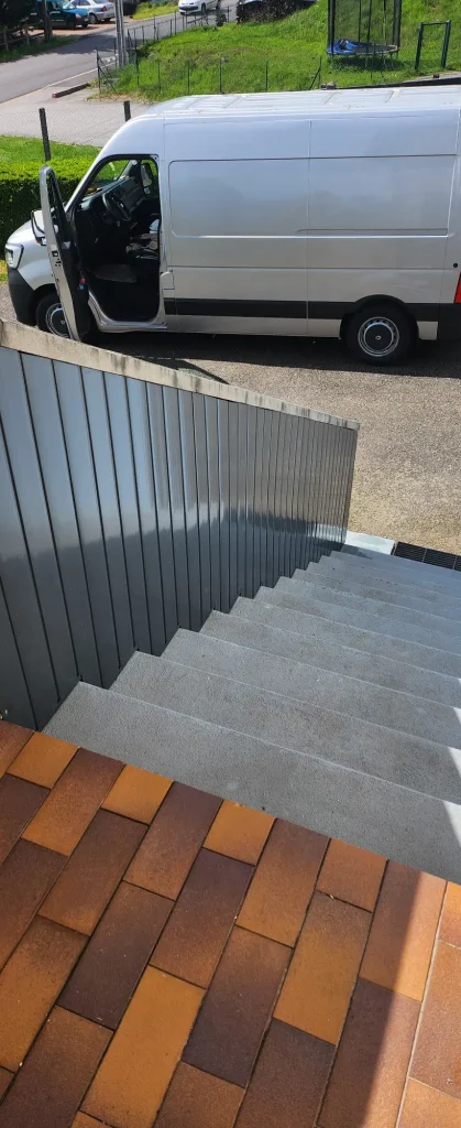 escalier avec rembarde rénové